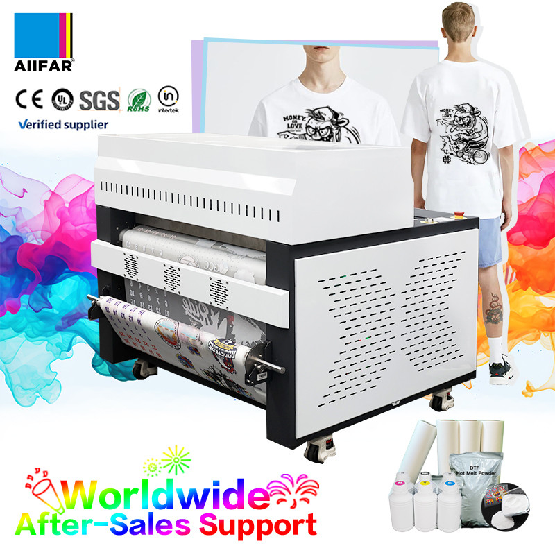 Động cơ chuyển nhiệt rung động DTF hoàn toàn tự động máy ép bột cho máy in áo thun